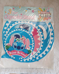 NEW~LILO & STITCH 3 TIER CARDBOARD CUPCAKE TREAT STAND BIRTHDAY PARTY DECORATION