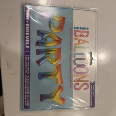 Unique Balloons Rainbow Balloon Banner Kit 5 Letter 14in Party Decor New