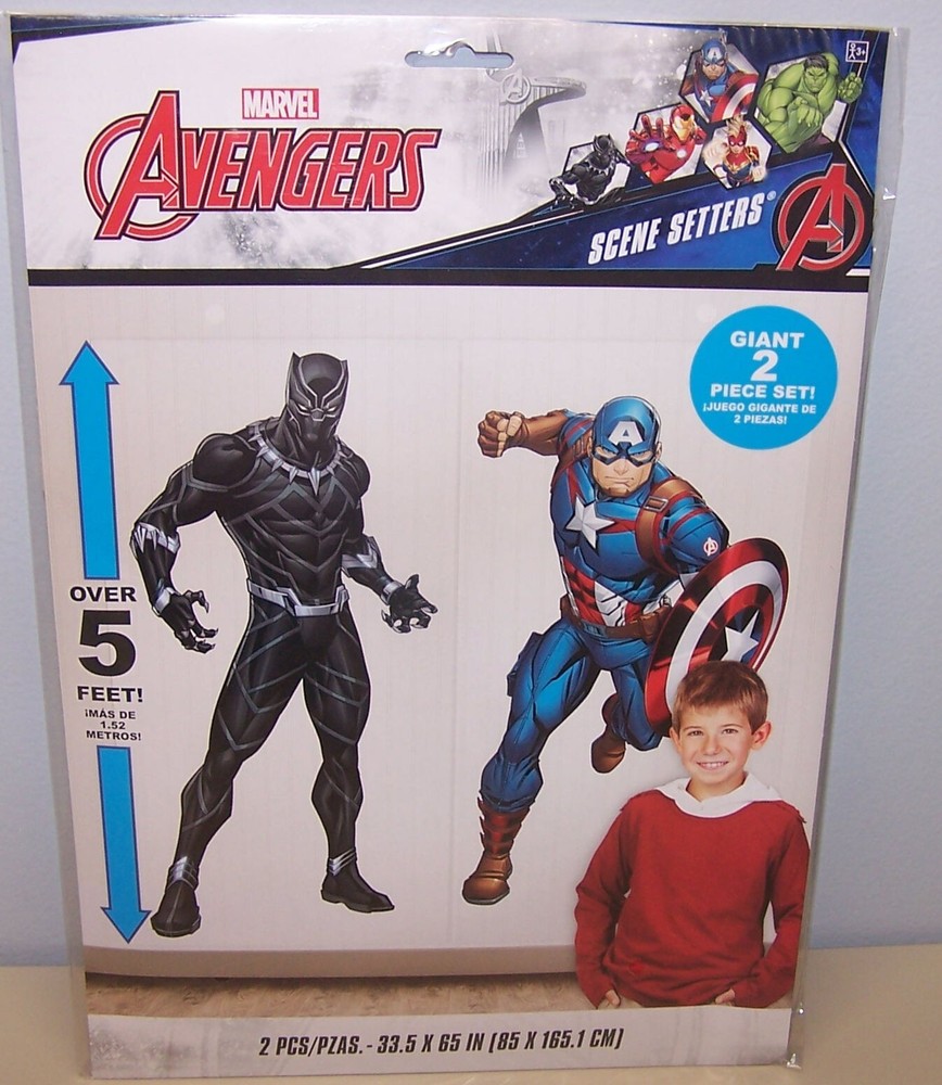 Marvel Avengers Scene Setter Backdrop – 65″ x 65″ | Plastic | 2 Pcs Wall Decor