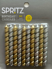 10 PACKS Of Spritz 10 Candles Silver & Gold Party Celebration Birthday New Years