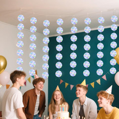 8 Packs CD Decor CD Disco Banner, 2000S Party Decorations Y2K Party Decorations
