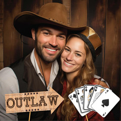 Western Photo Booth Props 41Pc Wild West Country Theme Kit