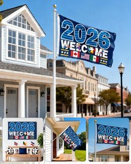 2026 World Cup Banner Flag 3″Ã—5″Ft,Double-Sided 3-Ply Large Fabric Football …