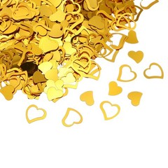 1200 PCS Heart Confetti Glitter Table Decor Party Wedding 0.5×0.6 0.4×0.4 Gold