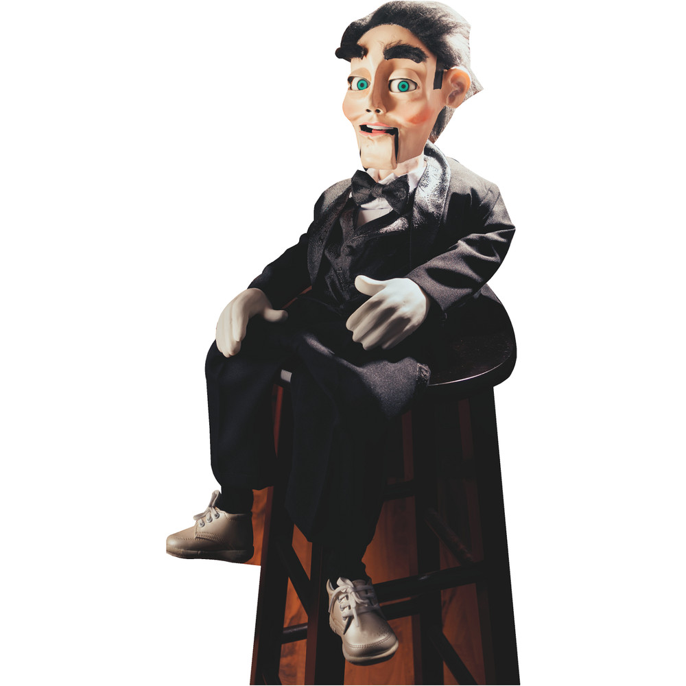 SP13391 Creepy Ventriloquist Doll Dummy Sitting Stool Cardboard Cutout Standee S
