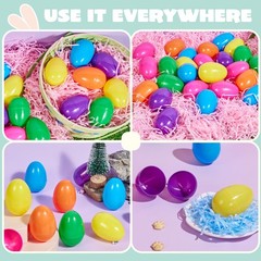 JOYIN 3.15″ Easter Eggs, Large Fillable Plastic Eggs Empty Colorful 100Pack