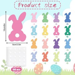 80 PCS Easter Bunny Cutouts 6×3.5 Inch DoubleSided Rabbit Bulletin Board