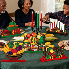 6 Pcs Black History Month Table Decorations Wooden Black History Month Table Cen