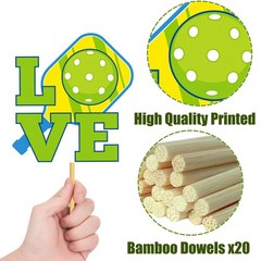 20 PCS Pickleball Party Centerpiece Sticks Table Theme Birthday Sport Decor