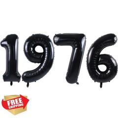 TONIFUL 50th Birthday Balloons Black 1976 Balloon Banner Thirty Year Old Part…