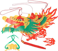 4.92 Feet 3D Chinese New Year Dragon Decorations Hanging Paper Dragons Garland L