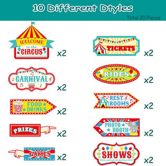 20 Pieces Party Direction Signs Decor, Welcome Directional Signs for Birthday Sh