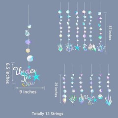 Iridescent Under The Sea Party Decorations Holographic Bubble Garland Decoration