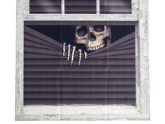 Skeleton Curtain Halloween Window Hanging Decoration Panel Prop Doorway Decor