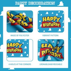 Cowboy and Space Birthday Decorations for Boys, Cartoon Theme Party Toy