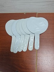 5in White Heart Shaped Heat Seal Balloons 6 Pack
