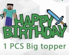 40 Pcs Minecraft Party Decorations Birthday Supplies