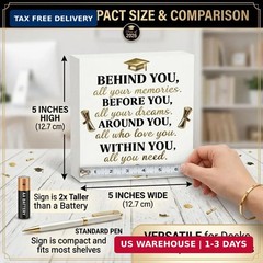 Graduation Decorations 2026 College Graduation Gifts Her for Him Quote Wood Box