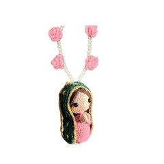 Mary Car Charm Yarn Bead Statue Yarn And Bead Construction Hangs From Mirror