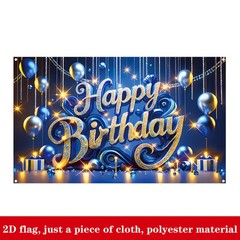 2D Flat 1pc Flag Birthday Decoration Banner Family Parties Celebration Events ◐
