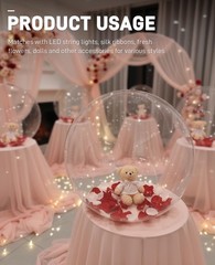 15PCS 20″/30″ Large Bubble Bobo Balloons set, Globos Burbuja De Pulgadas Tran…