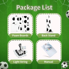 Soccer 10th Birthday Party Decorations, 3FT Marquee Number 10 for Soccer Them…