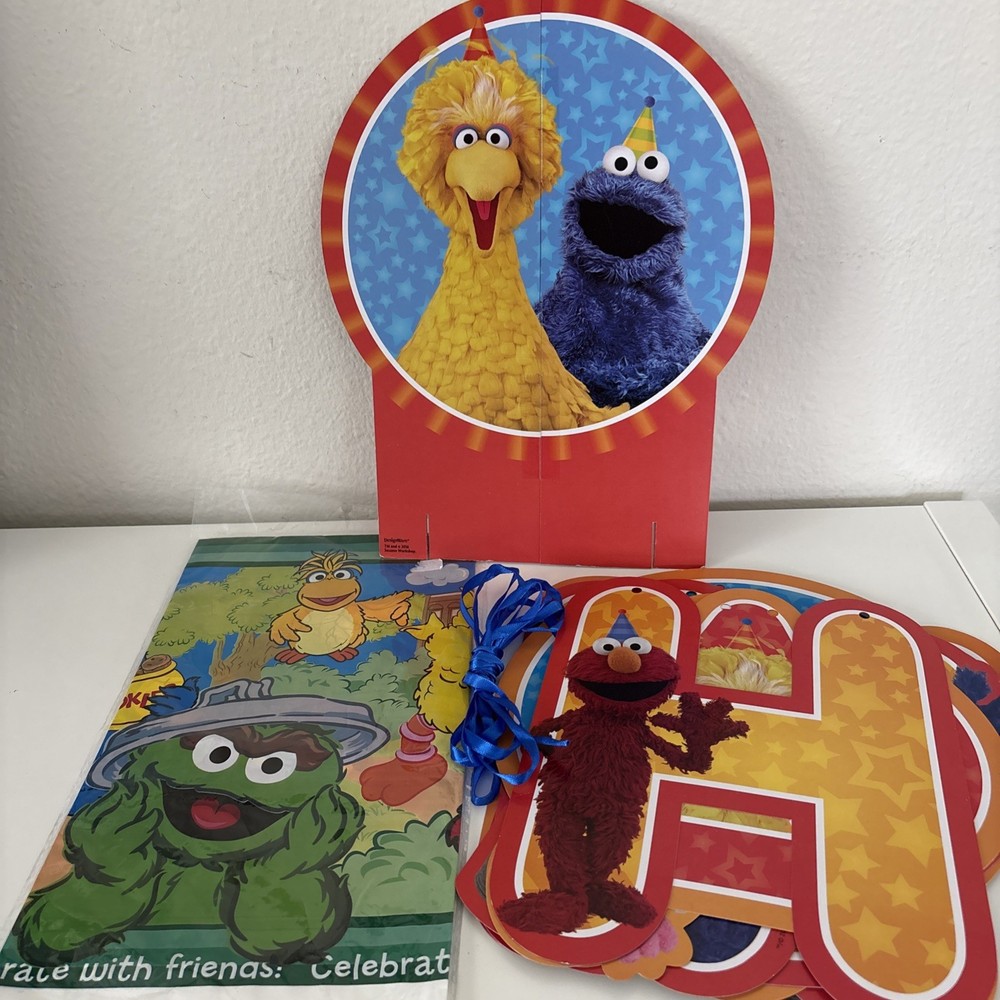 Sesame Street Elmo 2nd Happy Birthday Banner Cutout Party Supplies Decorations
