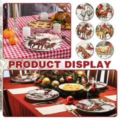 LOYIM 6 Pcs Christmas Reusable approx. 8 inches/ 20 cm in diameter, Horse