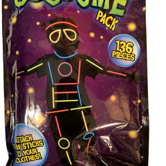 NEW Grafix Glow Costume clothes sticks Pack 136 Pieces ks1
