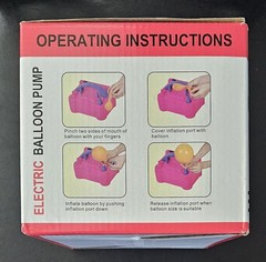Electric Balloon Pump – Dual Nozzle Automatic Inflator – Pink