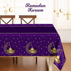 Childom Ramadan Tablecloth 3Pk 54×108 Purple Eid