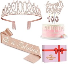100th Birthday Decorations Set for Women