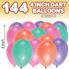 Jumbo Dart Balloon Game – 144 Balloons + 11 Darts for Kids Party Fun