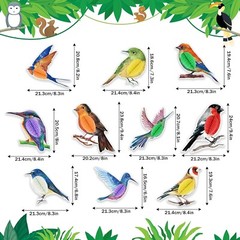 10 Tropical Birds Honeycomb Cutouts, Luau Party Decor-Tiki Party Colombian party