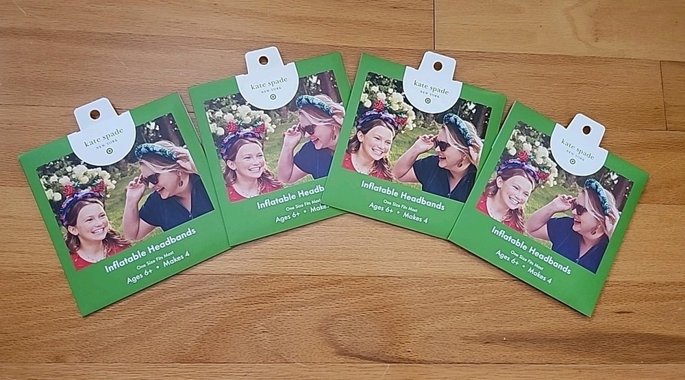 Kate Spade INFLATABLE HEADBANDS Target PARTY Favor 4 Sets 16 Bands