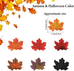 350PCS Fall Maple Leaves – Autumn Leaf Garland hojas Mixed Color