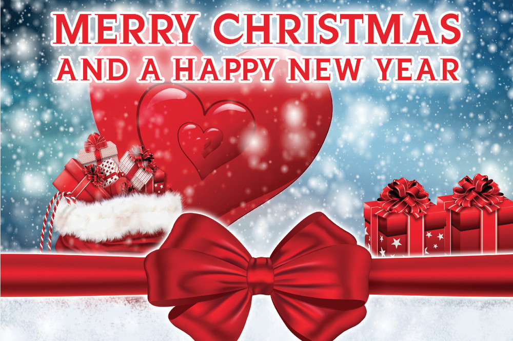 Large Poster Print Laminated Christmas Backdrop Scene Setter Any Text Presents