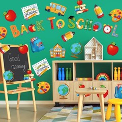 Assorted 51 Paper Cutouts for Back to School – Perfect for Classrooms & Parties