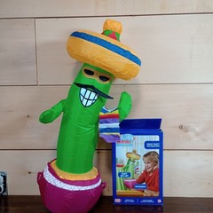 Gemmy Airblown Inflatable Tabletop Centerpiece Cactus 24″ Tall TexMex Quirky Fun