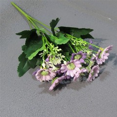 Artificial Flower Bundle Light Yellow Blue Pink Purple Lemon Yellow White 32cm