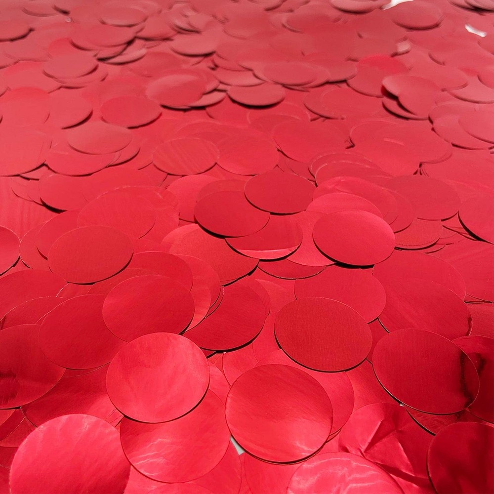 Red Table Confetti 5000 Pieces 1 Inch Glitter Dots for Party Decoration