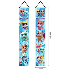 2Pcs Super Cats Birthday Party Banners – Vibrant Wall Decor for Celebrations