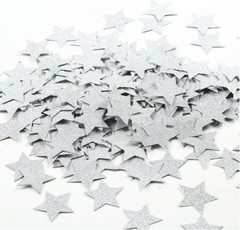 Glitter Star Confetti Wedding Party Decor and Table Decor 1.2’’ in Diameter (Sil
