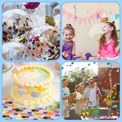 6000 PCS 0.59 Inch Round Confetti Paper Multicolor Dots Circles Party DIY