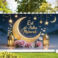 Islamic Backdrop Eid Mubarak Holiday Party Photography Studio Ramadan Decoration