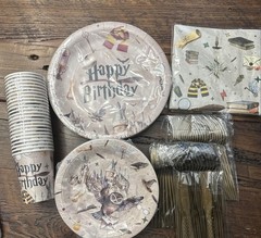 20 Guest Magical Wizard Birthday Party Supplies School Decorations Tableware