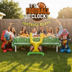 Football Party Balloon Set – Includes Goal Post & 2 Football Player Balloons,…