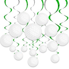 48Pcs Golf Party Decorations Hanging Swirls Golf Theme Party Supplies Birthda…
