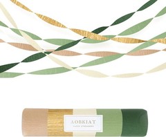 Wedding Party Decorations, 5 Rolls Olive Green Khaki Crepe Paper Streamers fo…