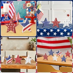 Chic Vintage Star Decorations Set – Perfect for Independence Day Celebrations